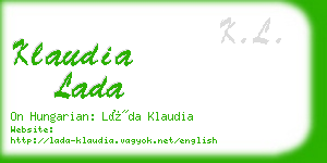 klaudia lada business card